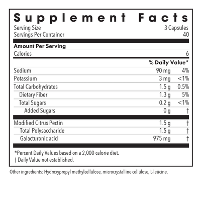 Modified Citrus Pectin 120 vcaps Curated Wellness