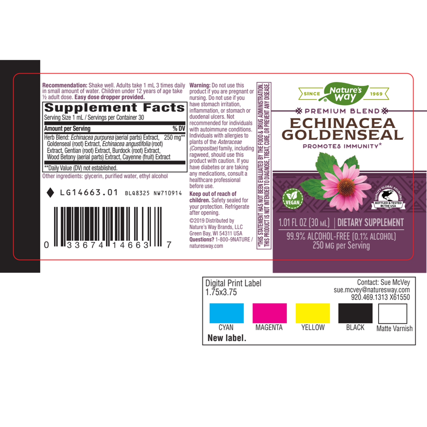 Echinacea Goldenseal Alcohol Free  Curated Wellness