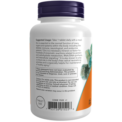 Zinc 50 mg 250 tabs Curated Wellness