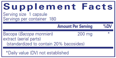 Bacopa Monnieri 200 mg 180 vcaps Curated Wellness