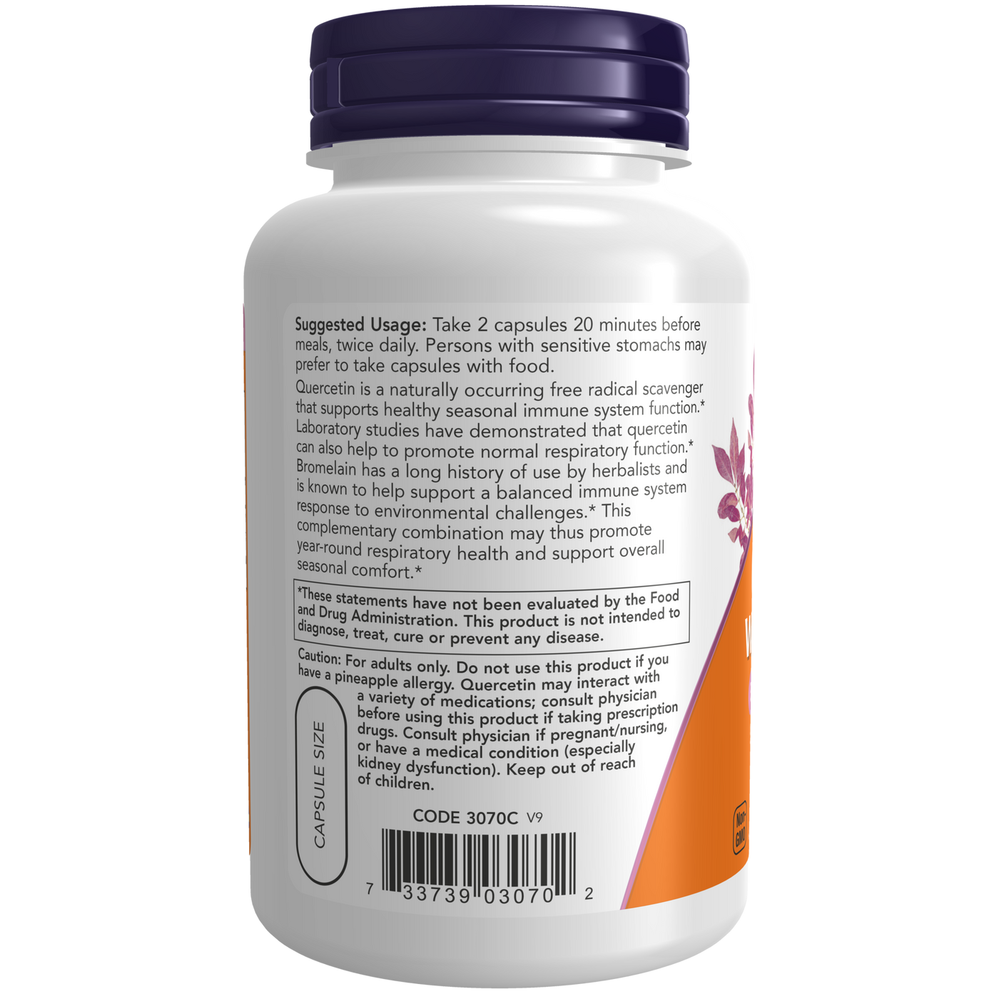 Quercetin with Bromelain 120 vcaps Curated Wellness