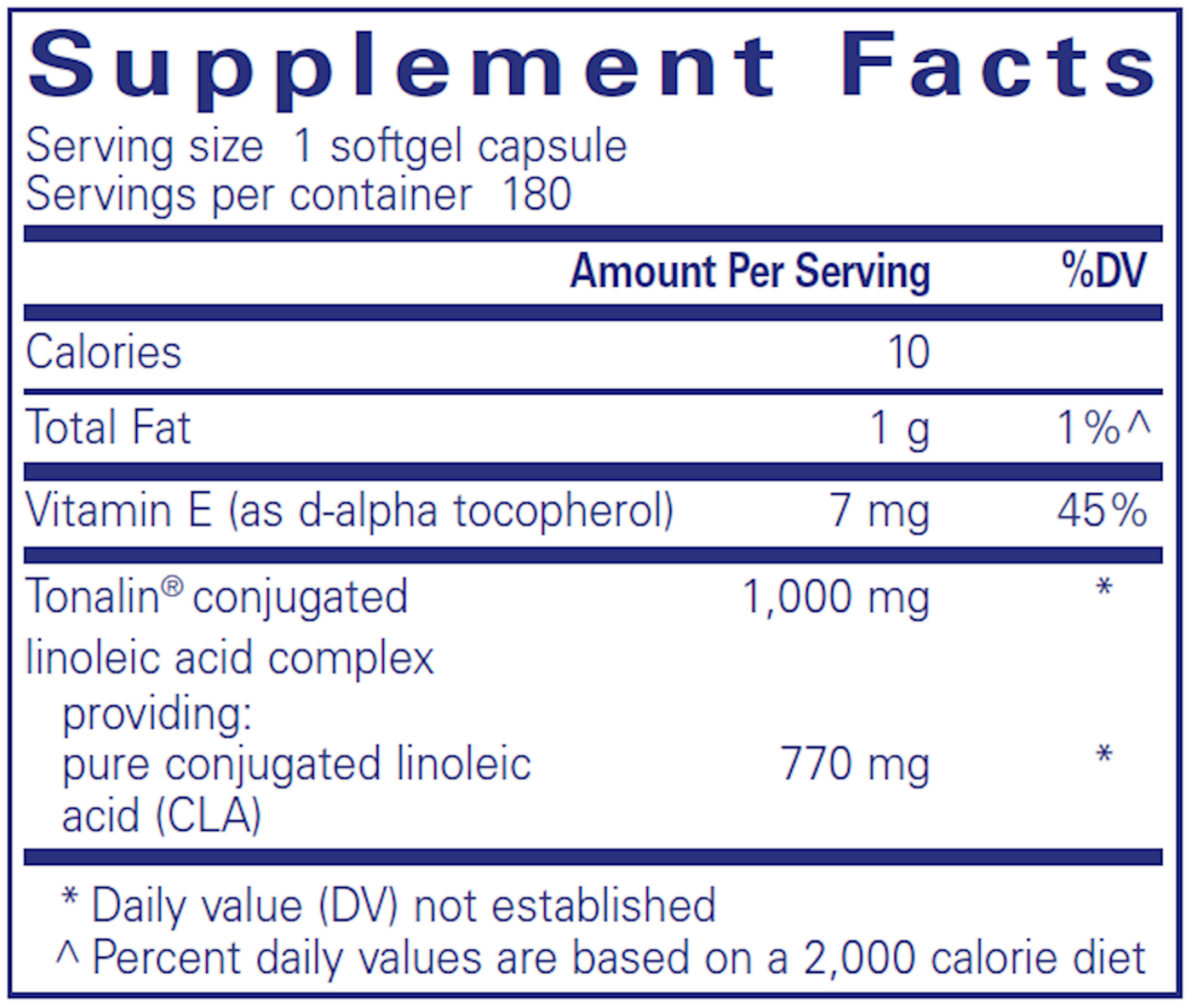 CLA 1000 mg 180 gels Curated Wellness