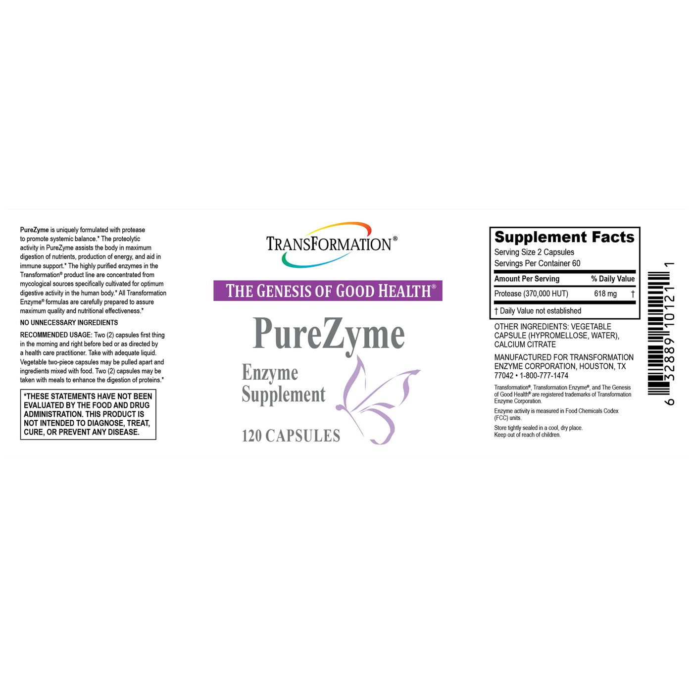 PureZyme 120 caps Curated Wellness
