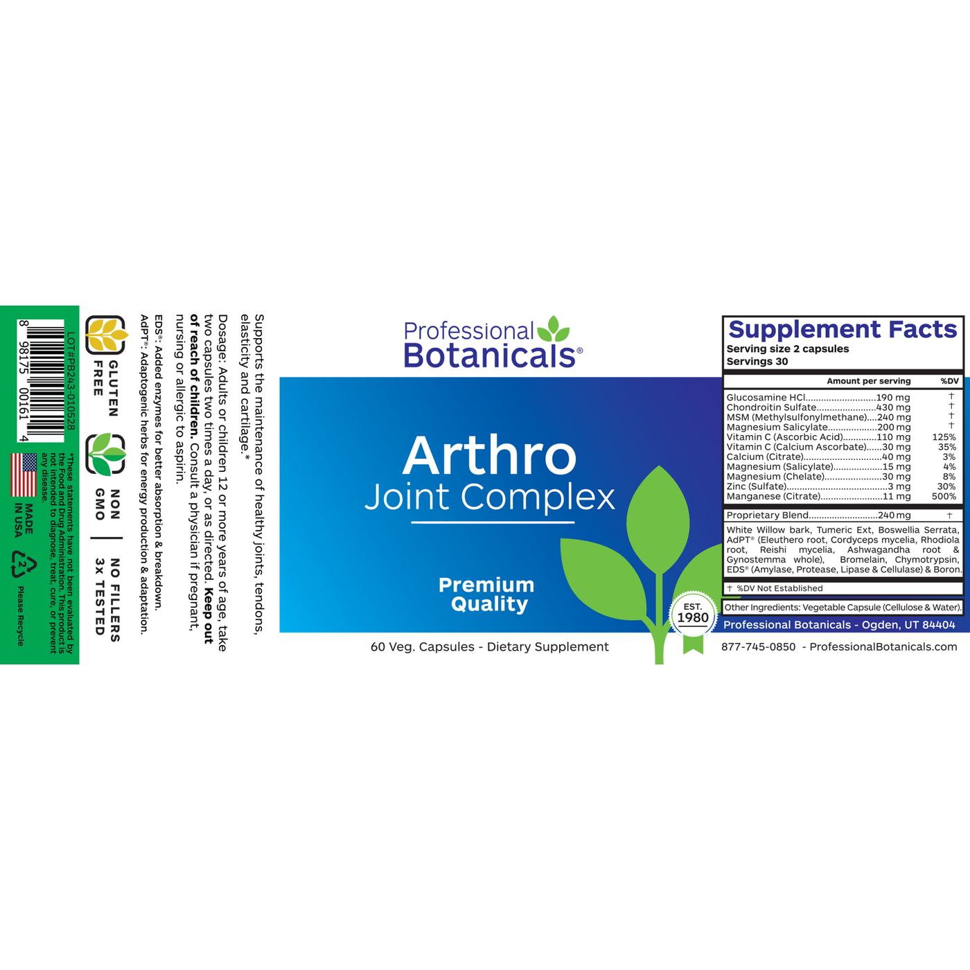 Arthro Joint Complex 60c Curated Wellness