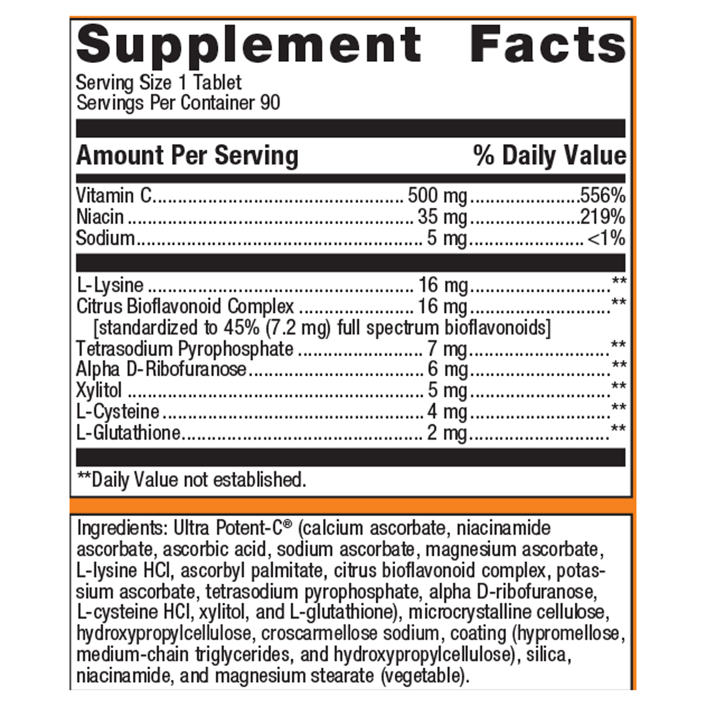 Ultra Potent-C® 500 Vitamin C 90t Curated Wellness