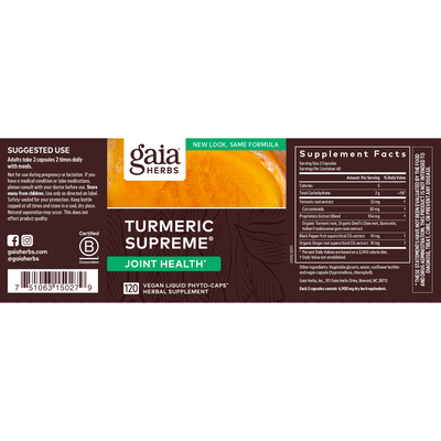 Turmeric Supreme® Joint 120c Curated Wellness