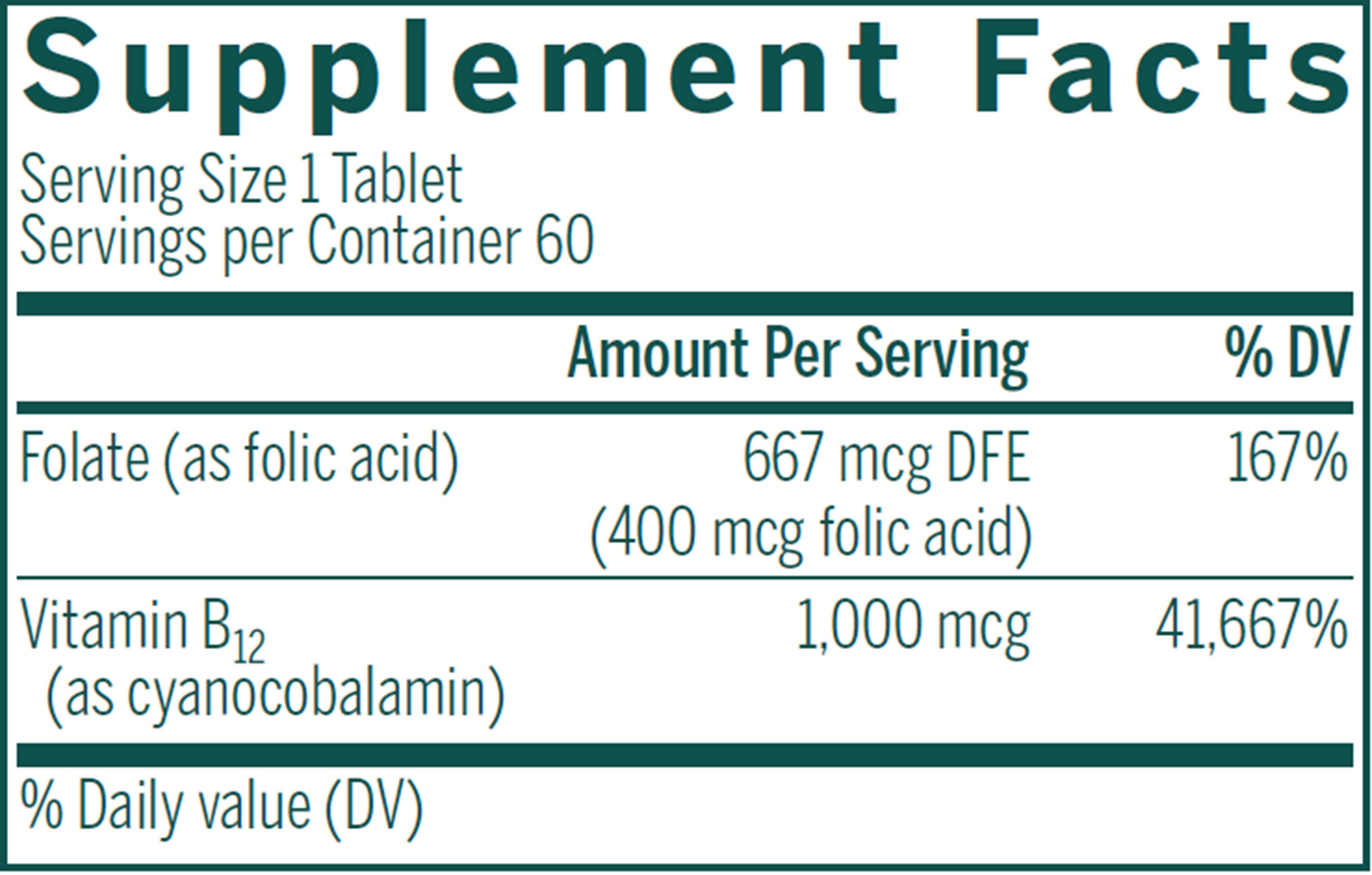 Bio B12 + Folic Acid (Chewable)  Curated Wellness