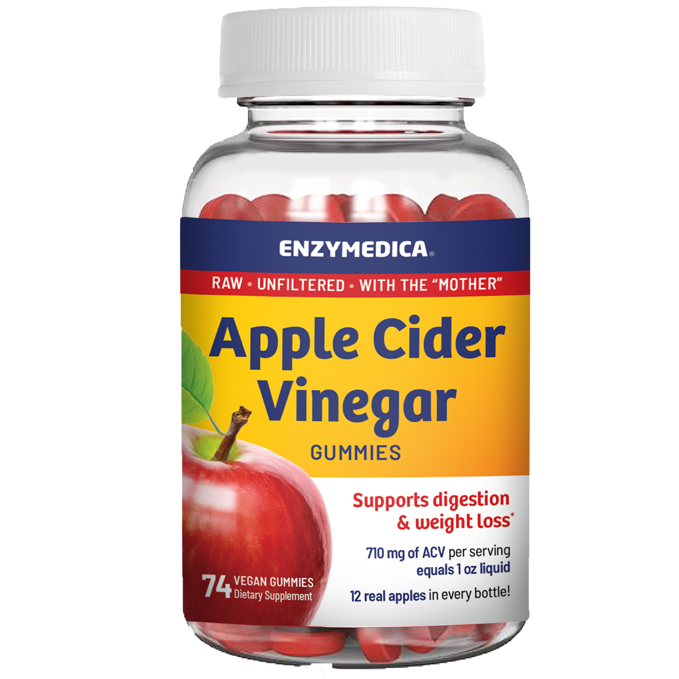 Apple Cider Vinegar Gummies 74 ct Curated Wellness