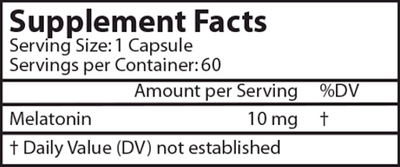 Melatonin 10 mg  Curated Wellness