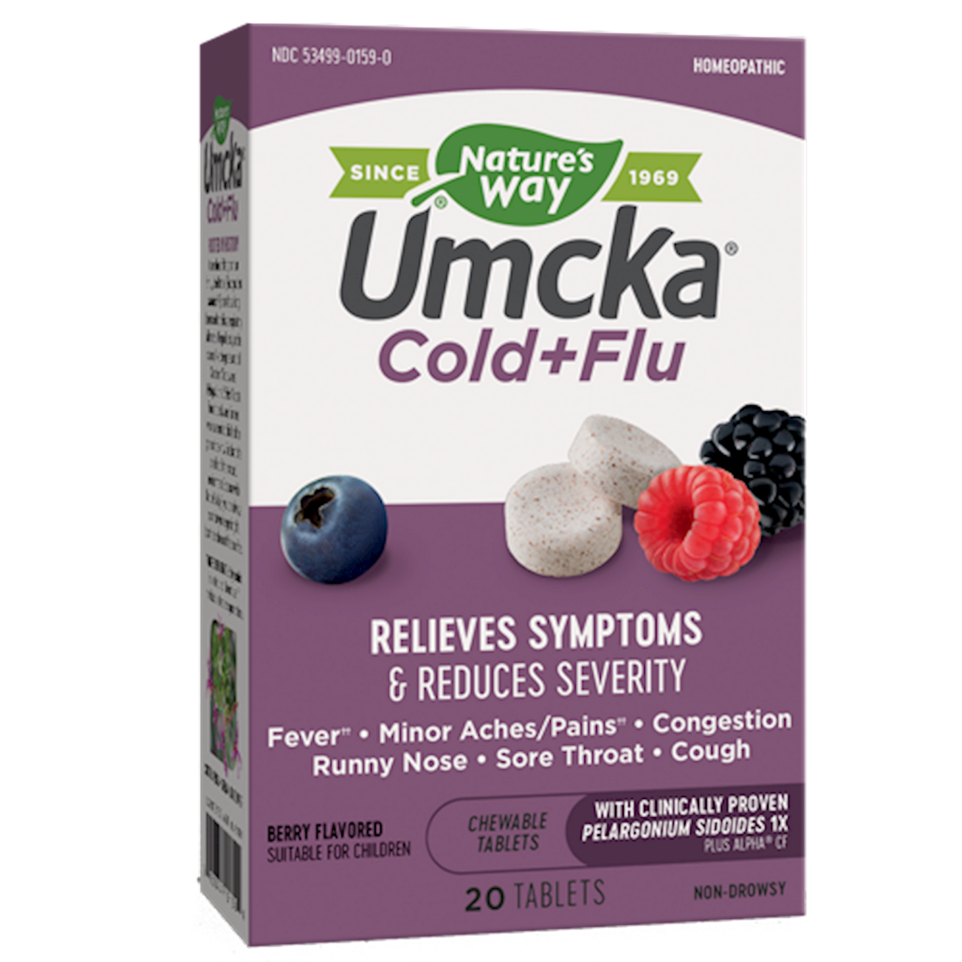 Umcka Cold+Flu Berry 20 chew Curated Wellness