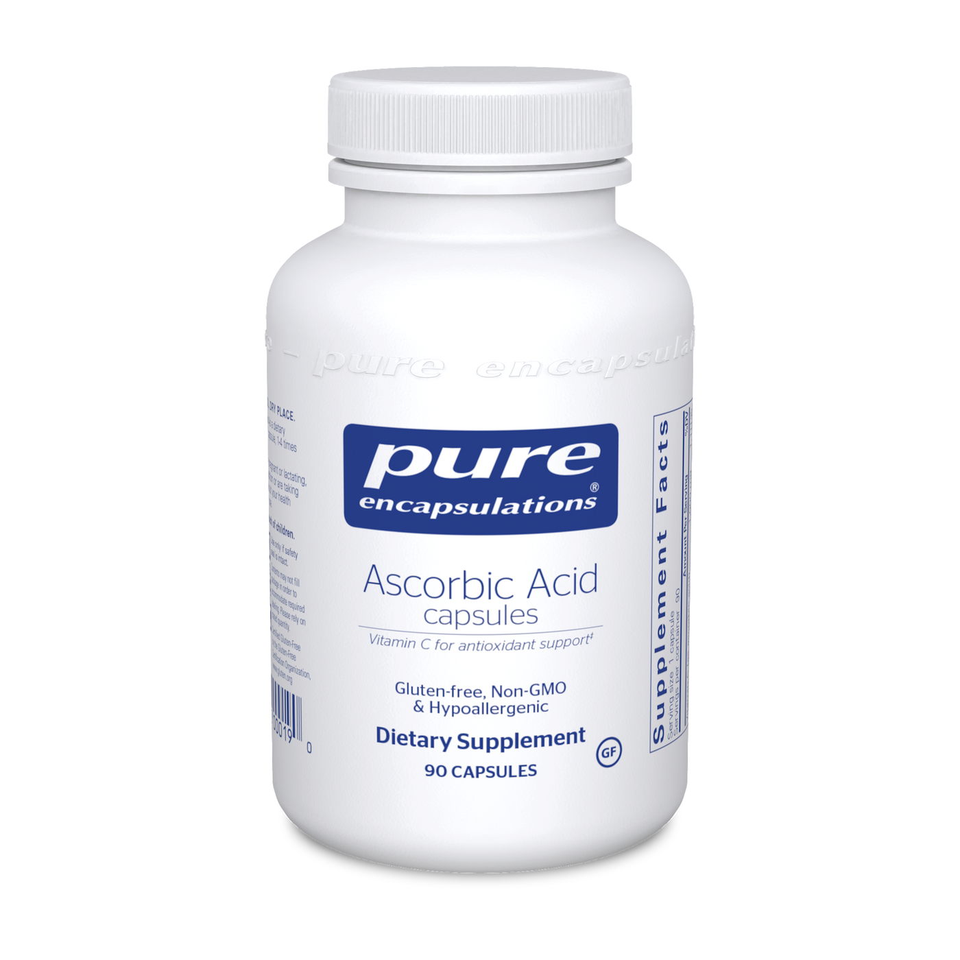 Pure Ascorbic Acid 90 vcaps Curated Wellness