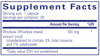 Rhodiola Rosea 100 mg  Curated Wellness