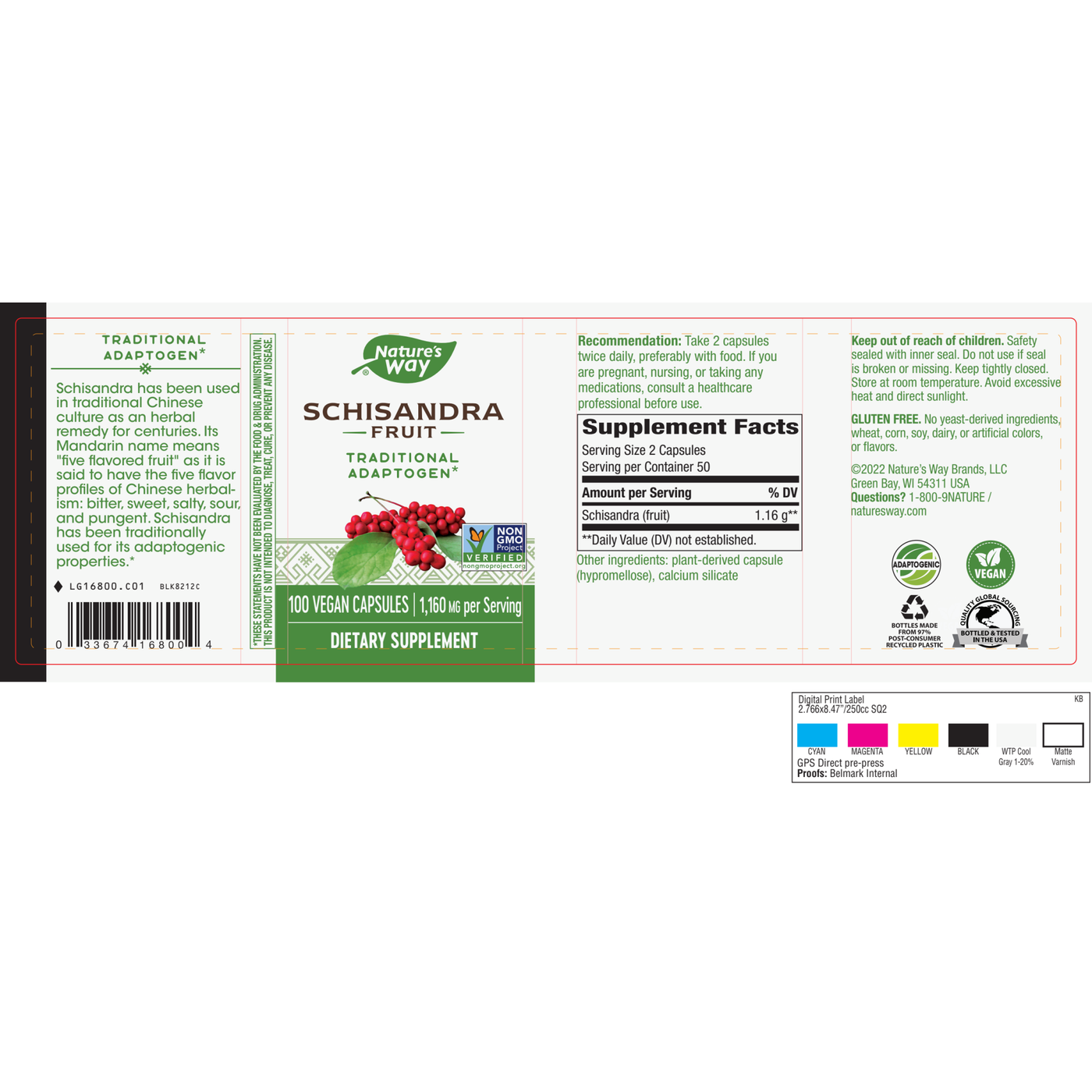 Schizandra 580 mg  Curated Wellness