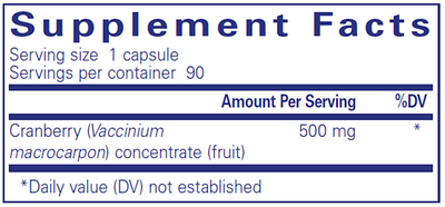 Cranberry NS 500 mg 90 vcaps Curated Wellness