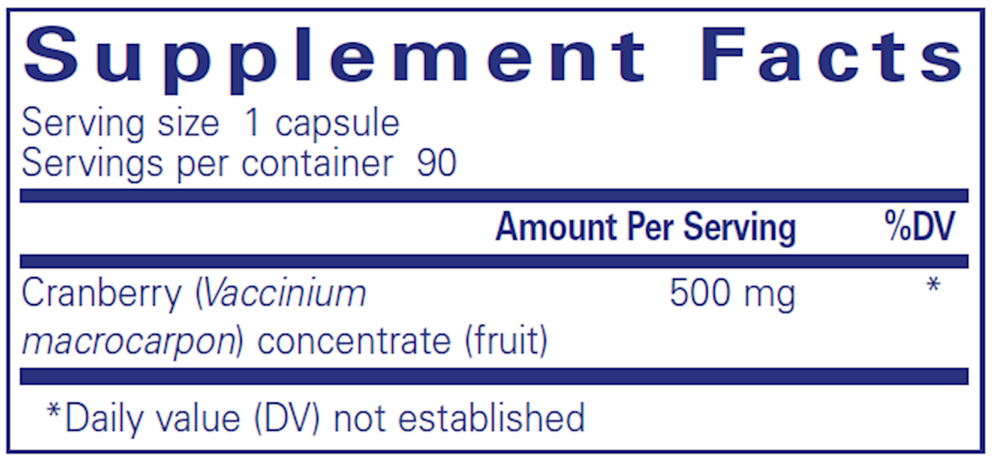 Cranberry NS 500 mg 90 vcaps Curated Wellness