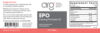 Evening Primrose Oil 500 mg 120 gels Curated Wellness