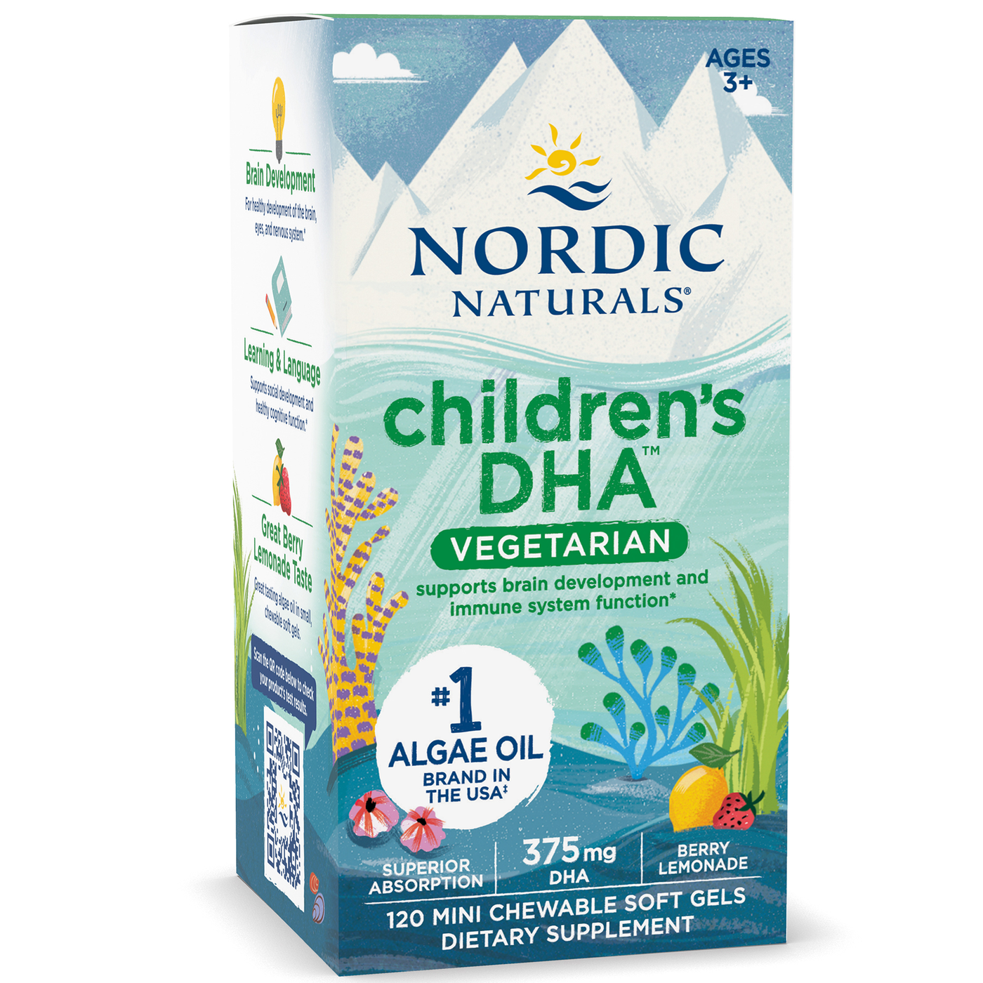 Children's DHA Veg 120 mini softgels Curated Wellness