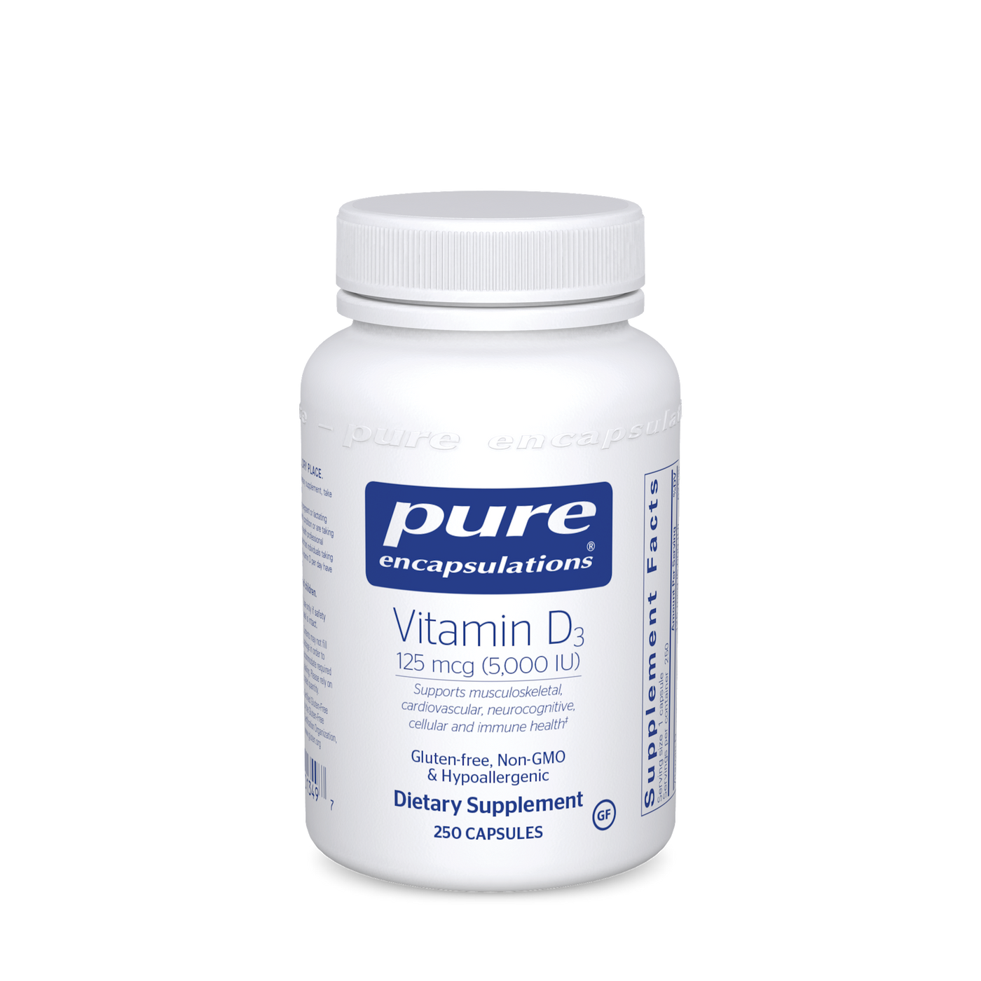 Vitamin D3 125 mcg 250 vcaps Curated Wellness