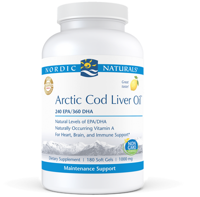 Arctic Cod Liver Oil Lemon 180 gels Curated Wellness