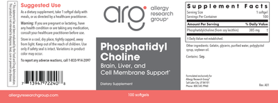 Phosphatidyl Choline 100 gels Curated Wellness