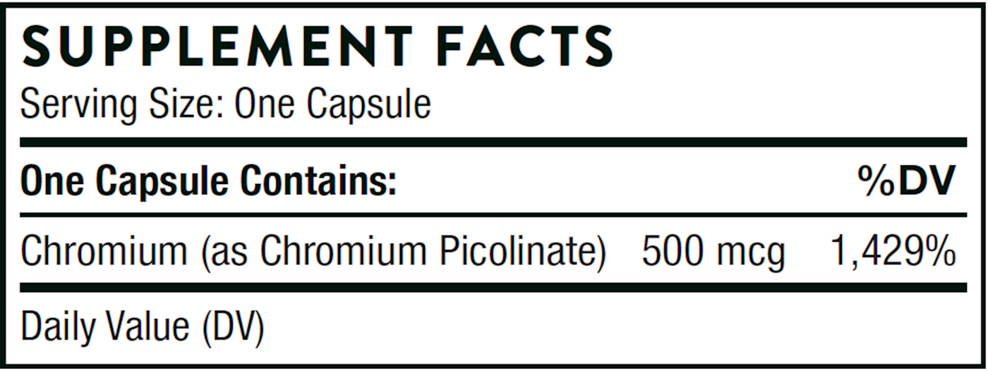 Chromium Picolinate 60 caps Curated Wellness