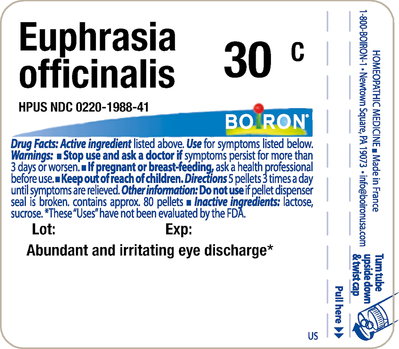 Euphrasia officinalis 30C 80 plts Curated Wellness