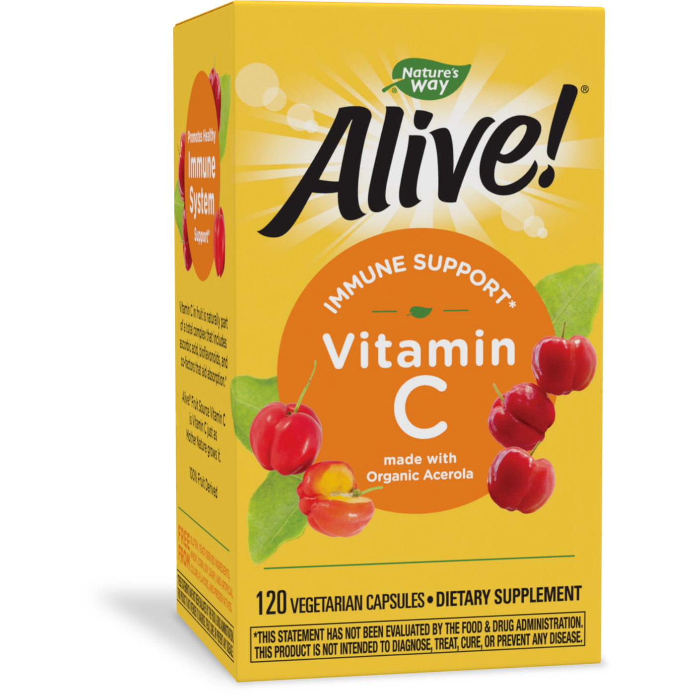 Alive! Immune Support Vit C 120 vegcap Curated Wellness