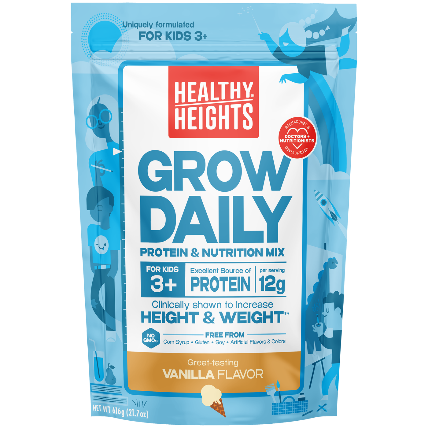 Grow Daily Kid's Protein Van ings Curated Wellness