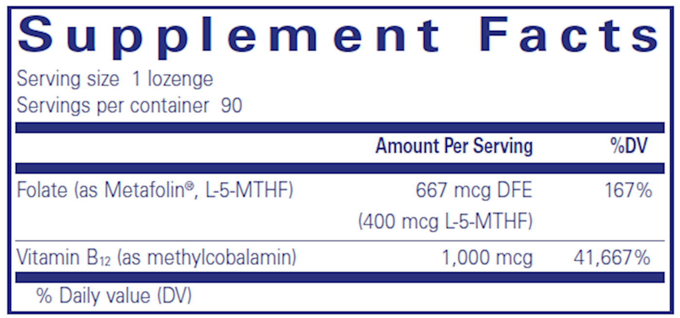 PureMelt B12 Folate enges Curated Wellness