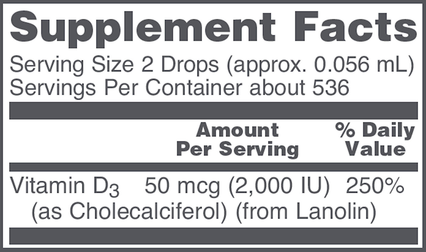 Liquid Vitamin D-3 2,000 IU  Curated Wellness