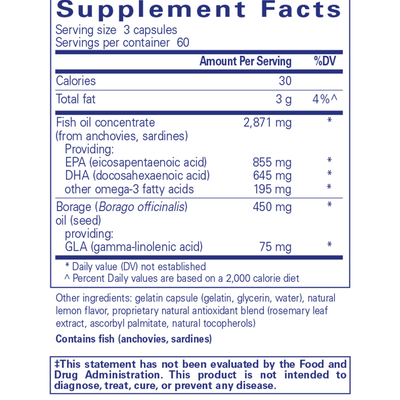 VisionPro EPA/DHA/GLA 180 caps Curated Wellness