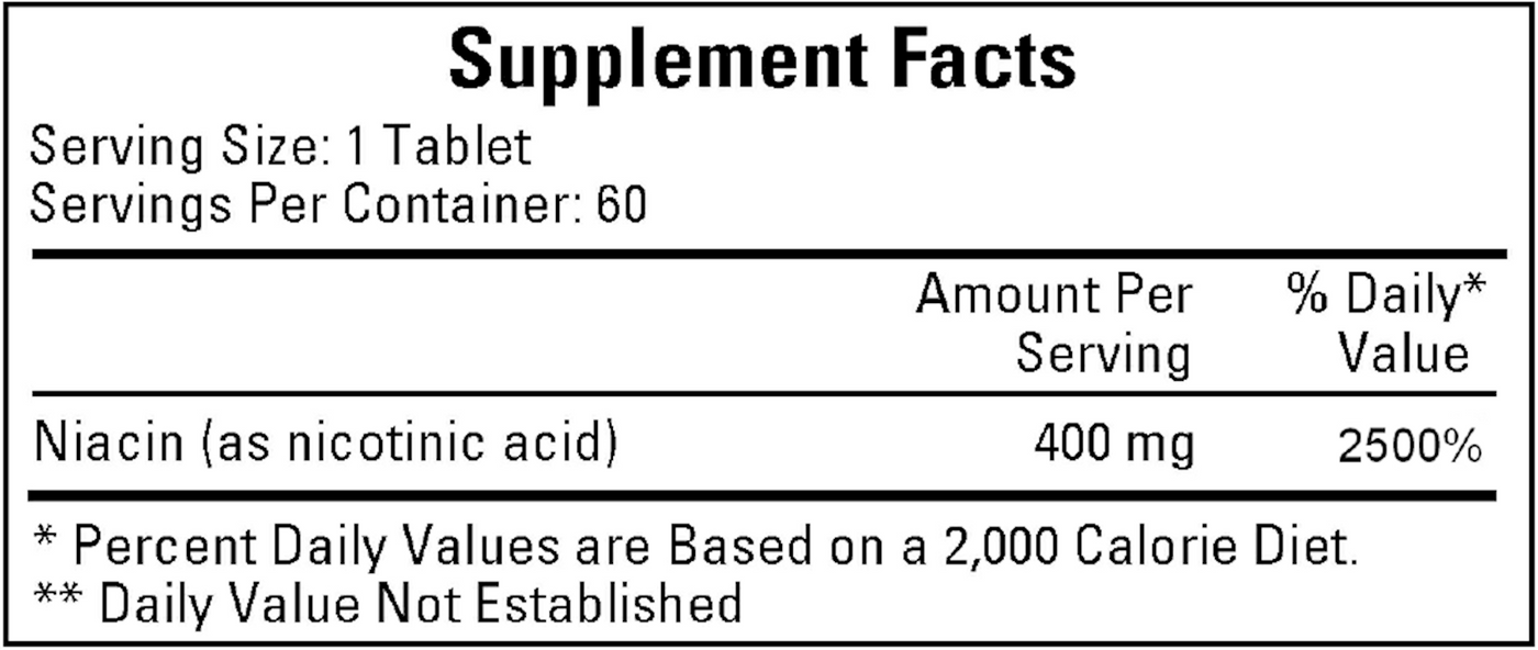 Nialipin 400 mg 60 tablets Curated Wellness