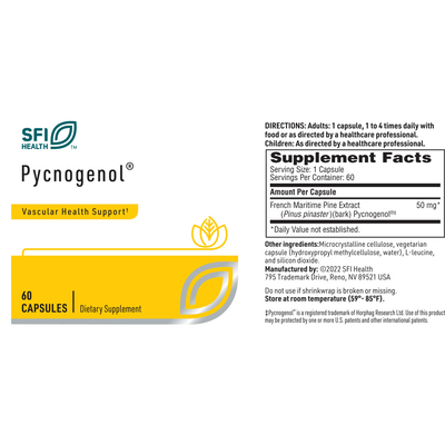 Pycnogenol 50 mg 60 caps