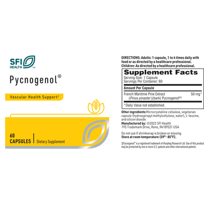 Pycnogenol 50 mg 60 caps Curated Wellness