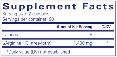 L-Arginine 700 mg 180 vcaps Curated Wellness