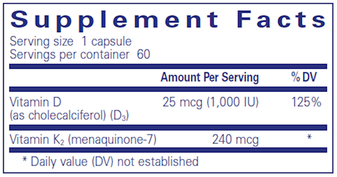 PureHeart K2D 60 caps Curated Wellness