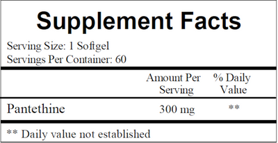 Pantethine 300 mg  Curated Wellness