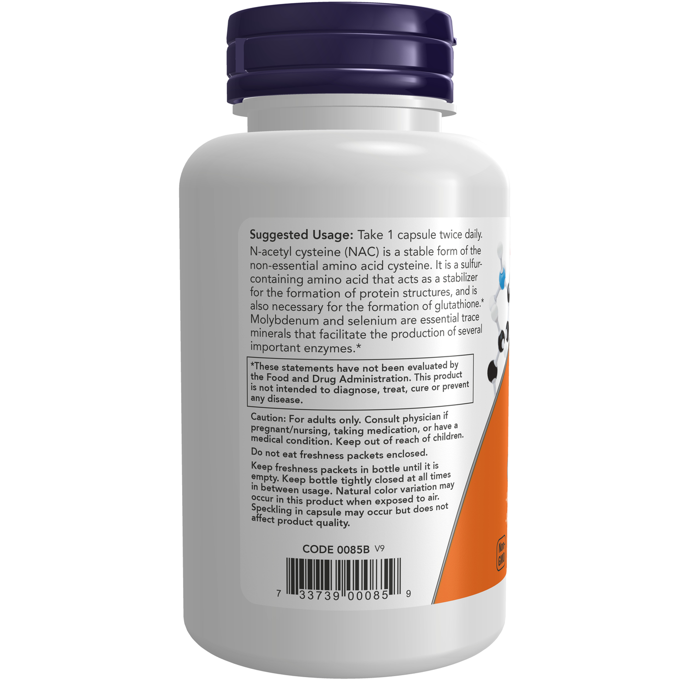 NAC 600 mg 100 vcaps Curated Wellness