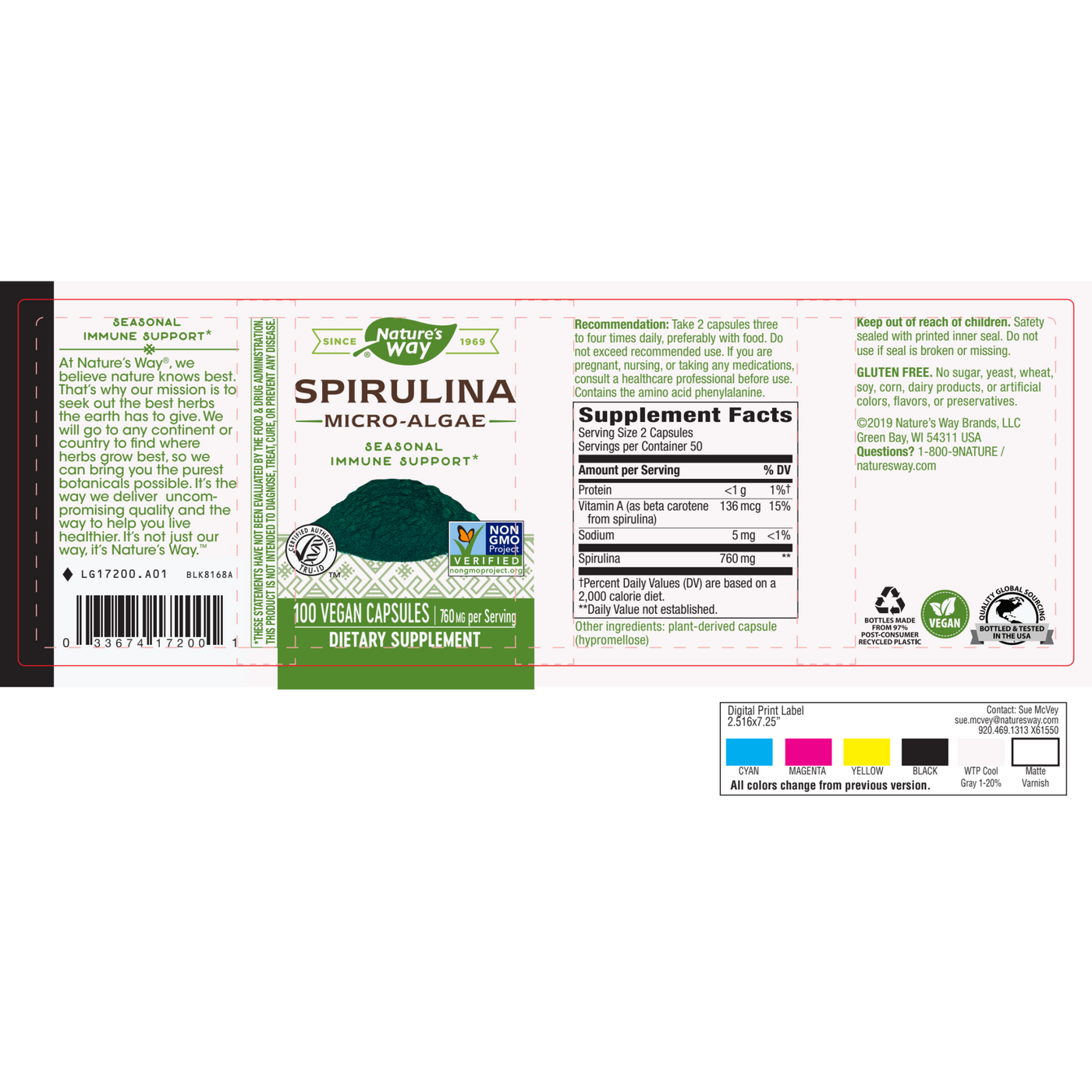 Spirulina 380 mg  Curated Wellness