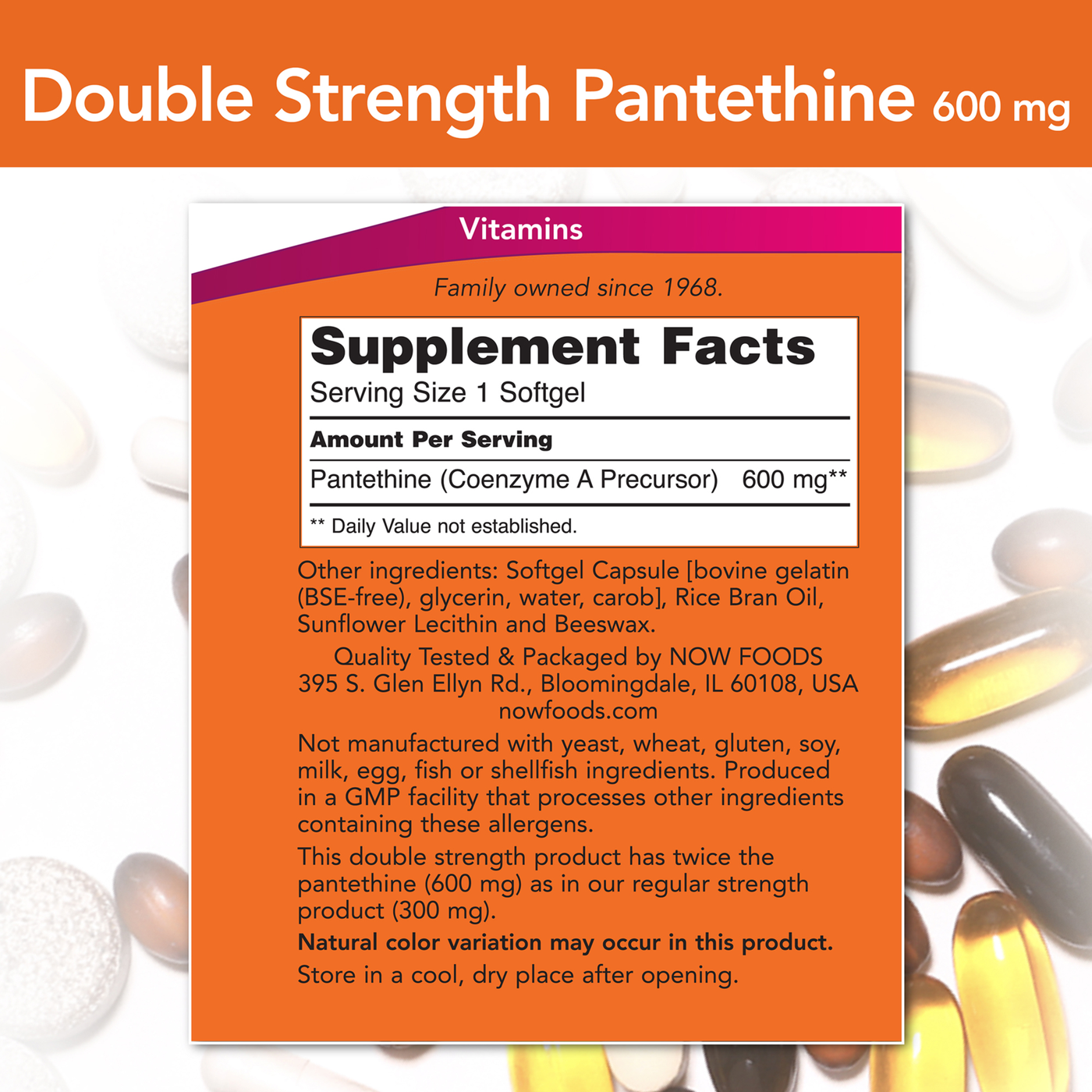 Pantethine 600 mg  Curated Wellness