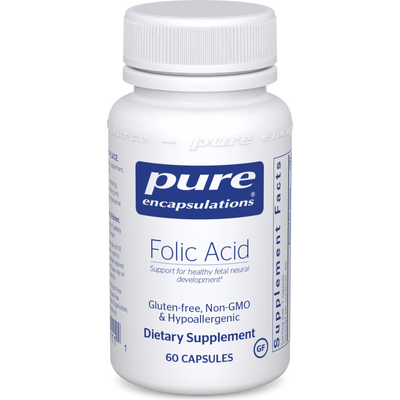 Folic Acid 800 mcg 60 vcaps Curated Wellness