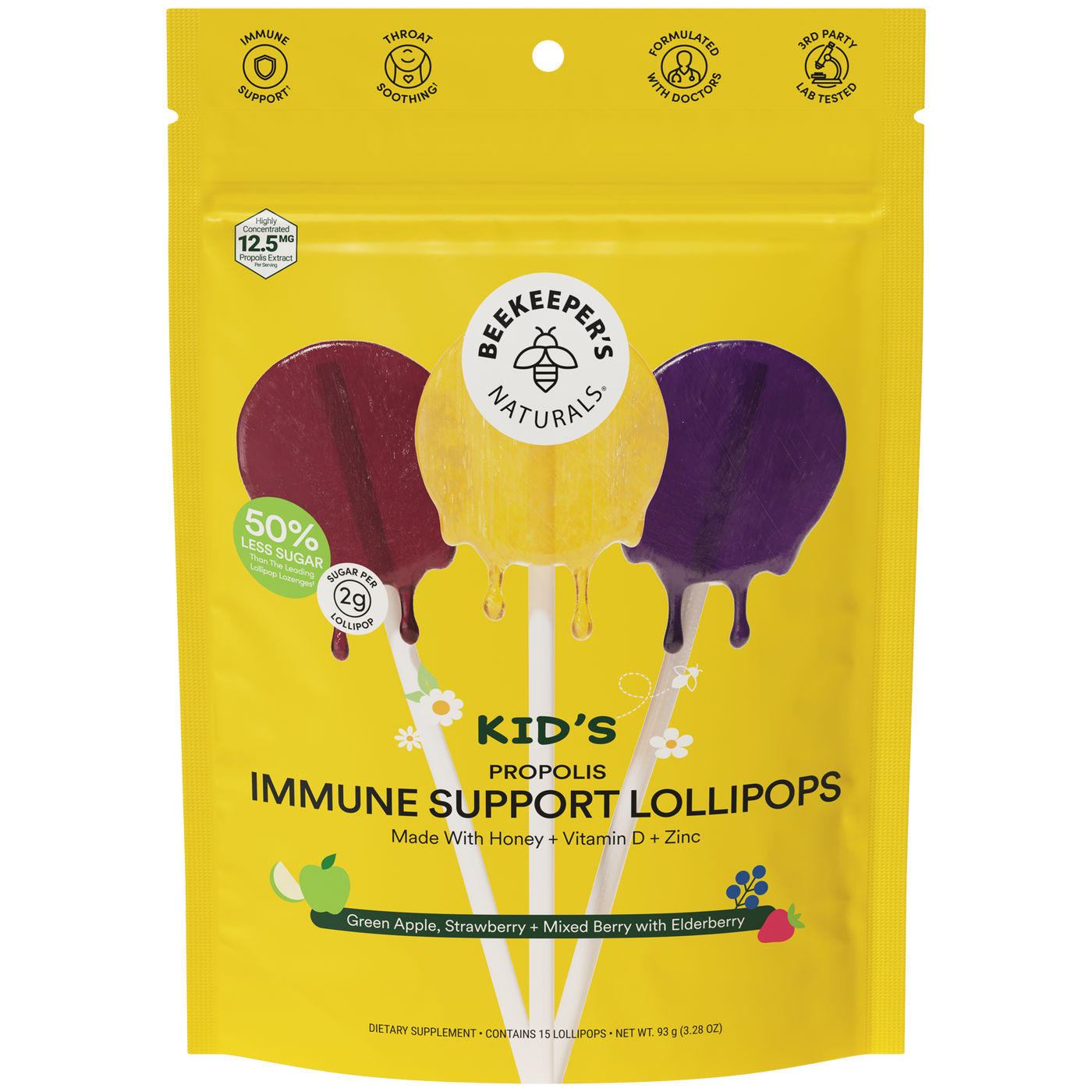 Kid’s Propolis Soothing Lollipops 15 ct Curated Wellness