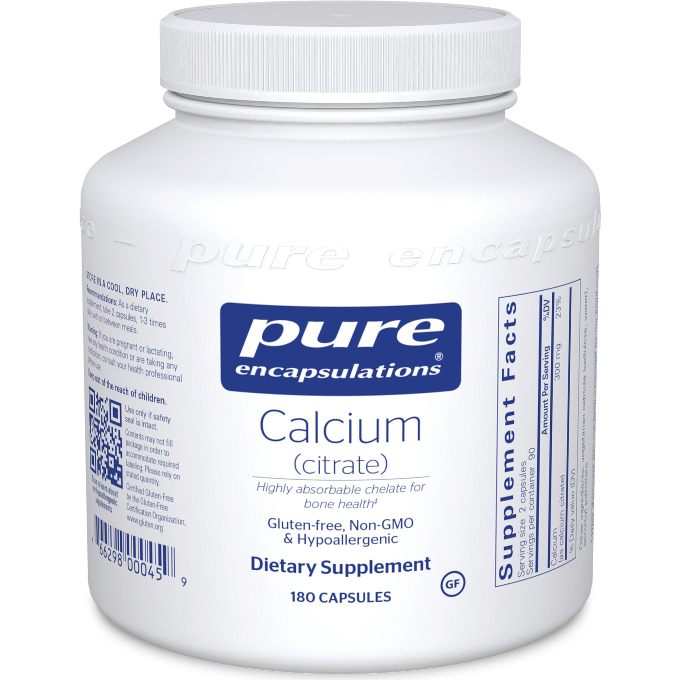 Calcium Citrate 150 mg 180 vcaps Curated Wellness