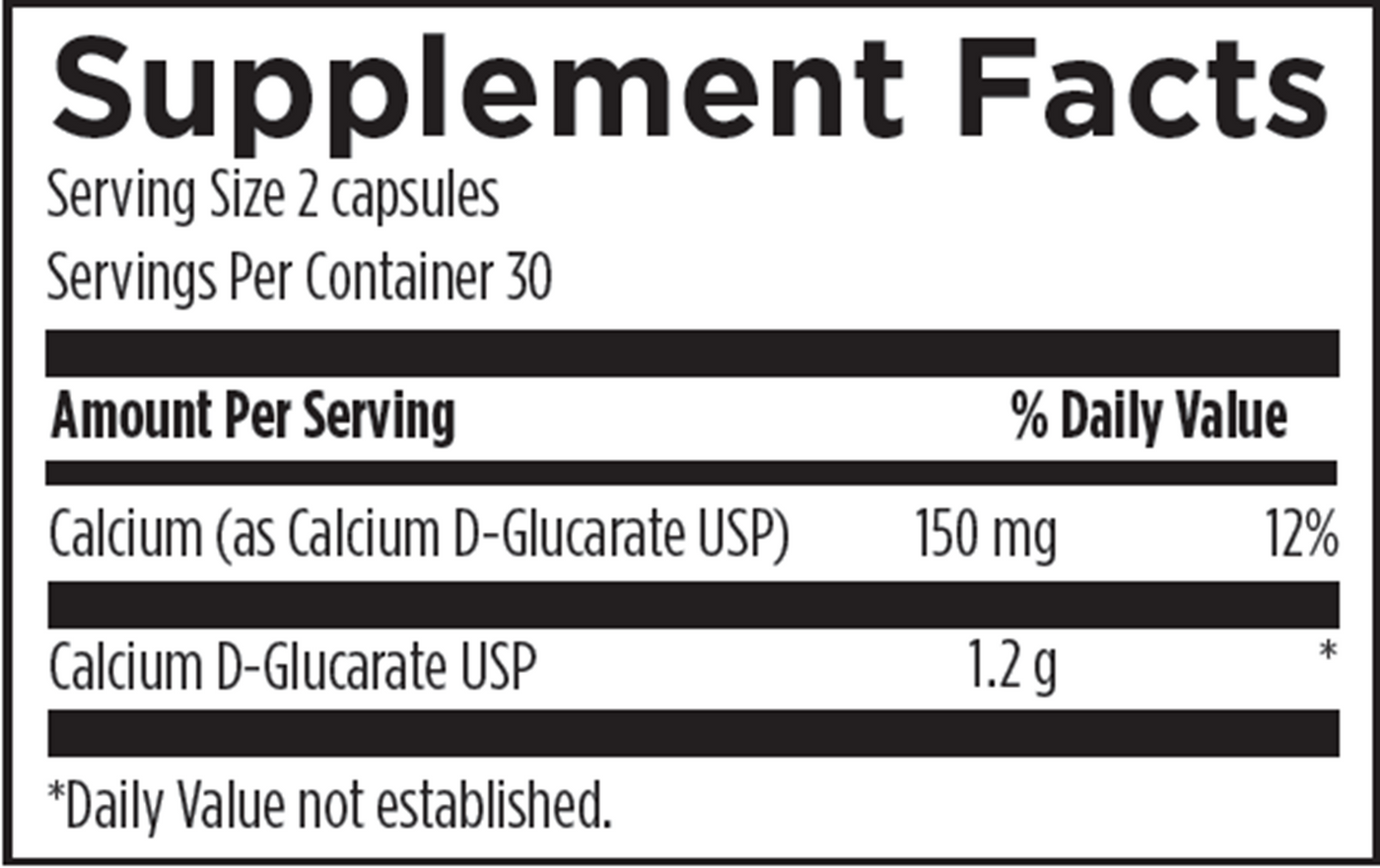 Calcium-D-Glucarate 60 vcaps Curated Wellness