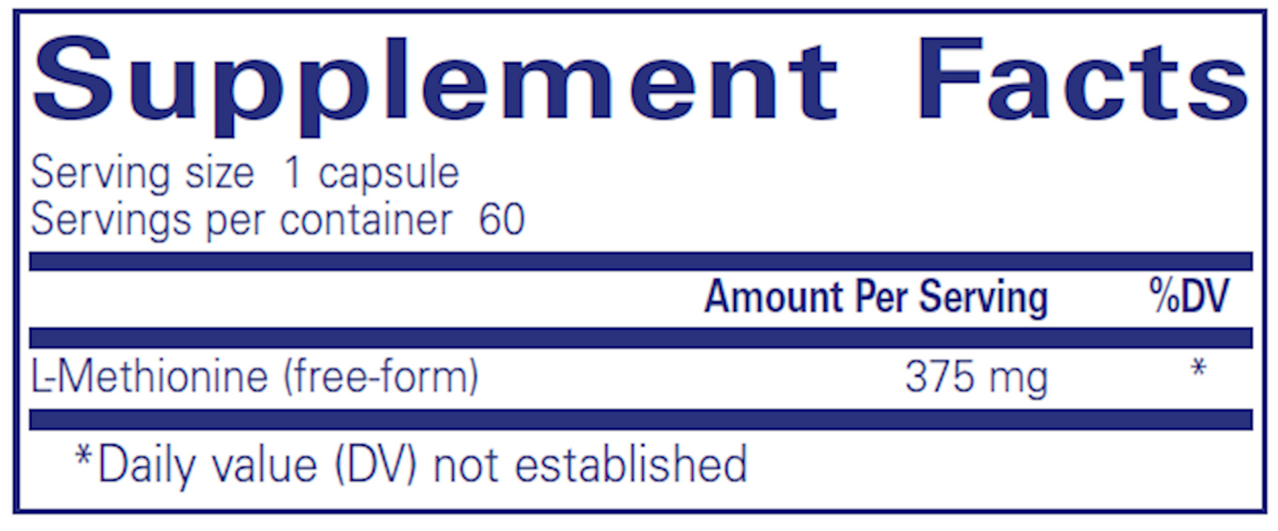 L-Methionine 375 mg 60 caps Curated Wellness