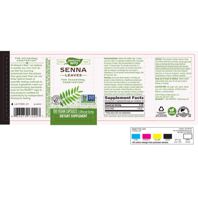 Senna Leaf 100 vcaps Curated Wellness