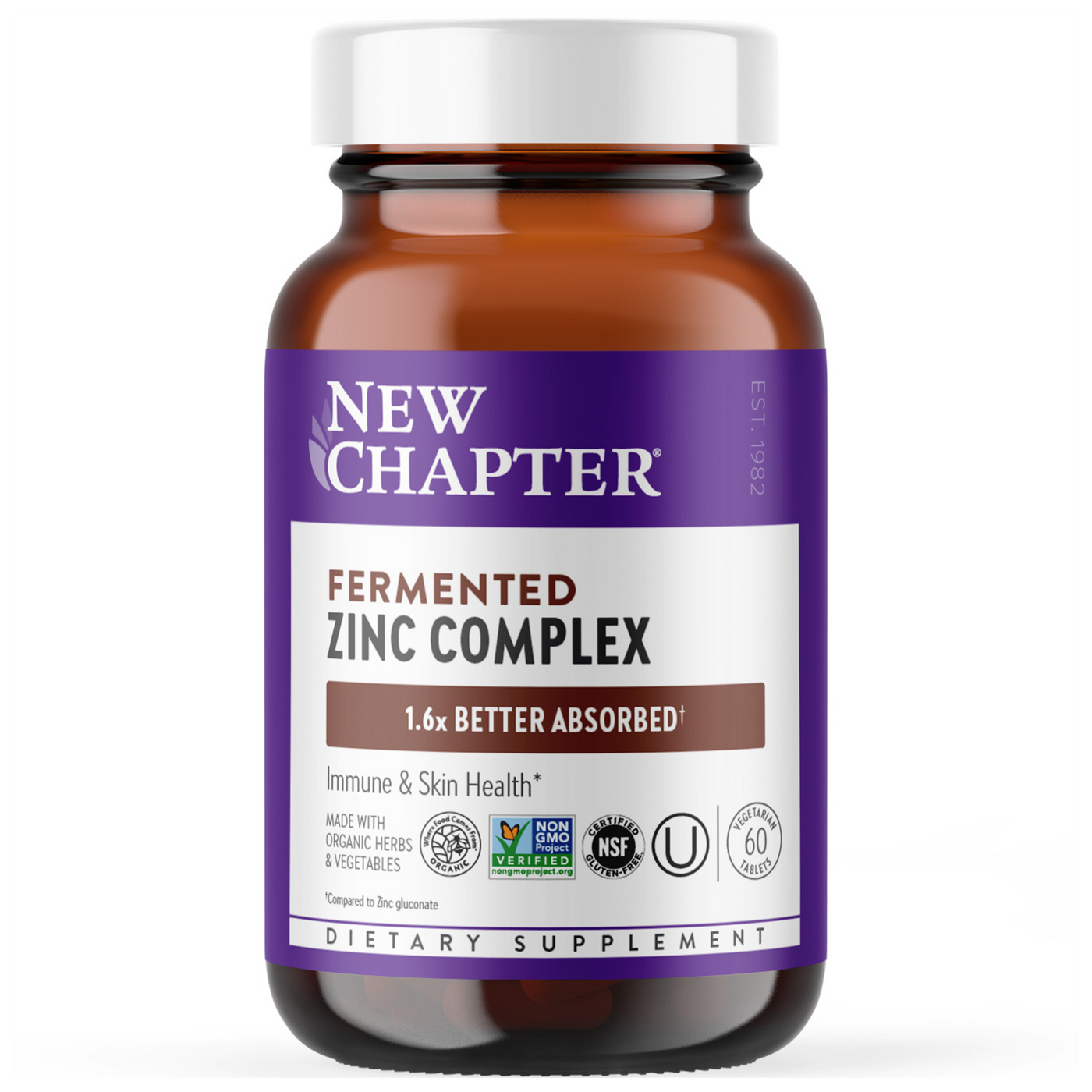 Fermented Zinc Complex 60 tabs Curated Wellness