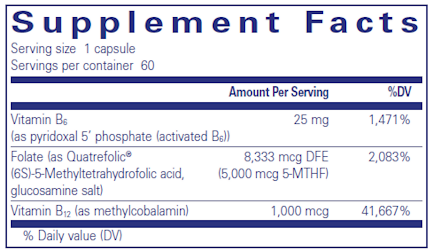 Folate 5,000 Plus 60 caps Curated Wellness