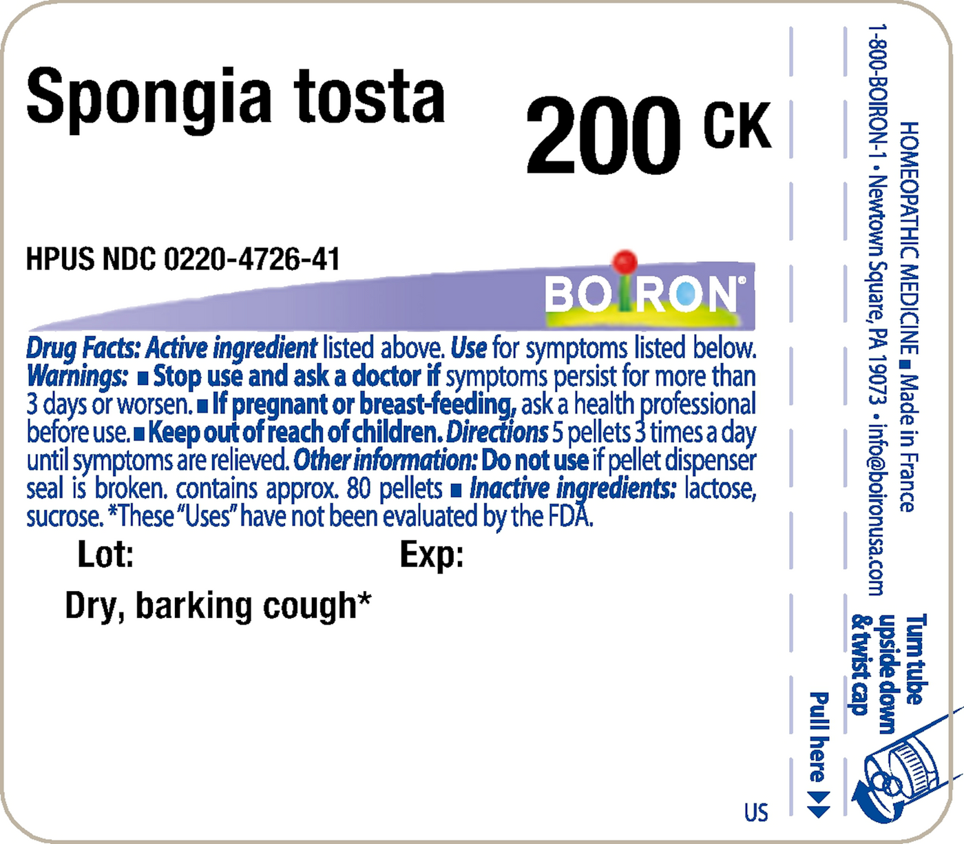 Spongia tosta 200CK 80 plts Curated Wellness