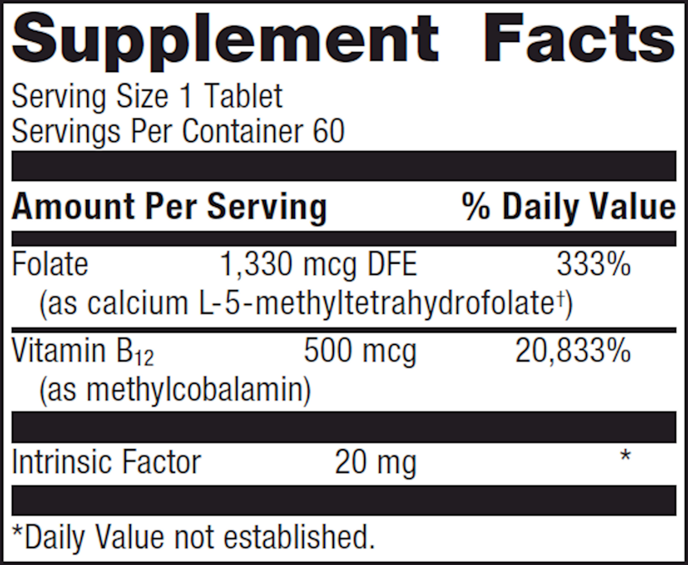 Intrinsi B12/Folate  Curated Wellness